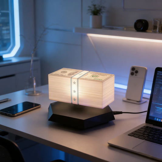 Money Lamp — Levitating Cash Stack Light