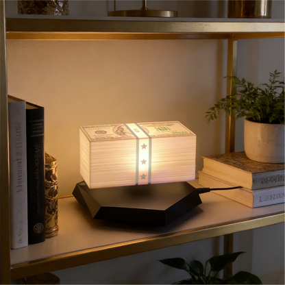 Money Lamp — Levitating Cash Stack Light