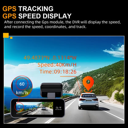 4K Dual Dash Cam with WiFi & GPS